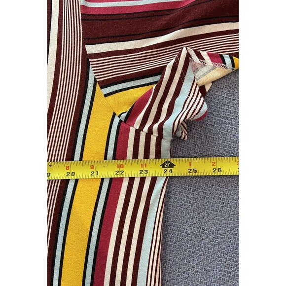 Lane Bryant Striped Top Sleeveless Flutter-Sleeve V-Neck Tee Ring At Hem 18/20 - Picture 4 of 8